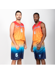 Tenues de Basket full-réversible - coupe droite unisexe