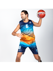 Tenues de Basket semi-réversible - coupe droite unisexe